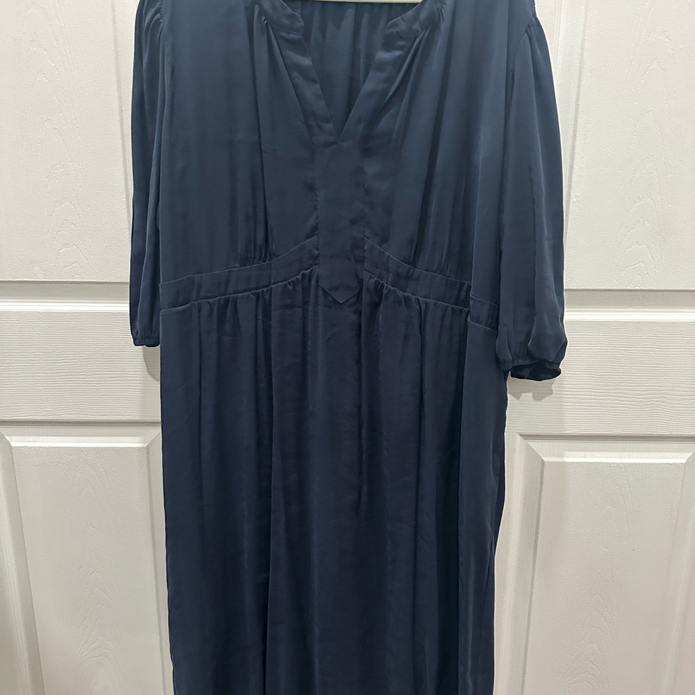 Nine West Dark Blue Long Sleeve Dress